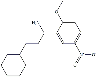 3-cyclohexyl-1-(2-methoxy-5-nitrophenyl)propan-1-amine 구조식 이미지