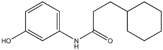 3-cyclohexyl-N-(3-hydroxyphenyl)propanamide 구조식 이미지