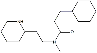 3-cyclohexyl-N-methyl-N-[2-(piperidin-2-yl)ethyl]propanamide Structure