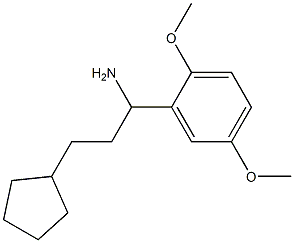 3-cyclopentyl-1-(2,5-dimethoxyphenyl)propan-1-amine Structure