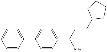 3-cyclopentyl-1-(4-phenylphenyl)propan-1-amine Structure