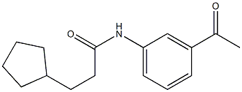 3-cyclopentyl-N-(3-acetylphenyl)propanamide 구조식 이미지