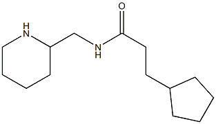 3-cyclopentyl-N-(piperidin-2-ylmethyl)propanamide 구조식 이미지