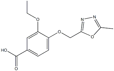 3-ethoxy-4-[(5-methyl-1,3,4-oxadiazol-2-yl)methoxy]benzoic acid 구조식 이미지