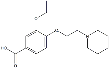 3-ethoxy-4-[2-(piperidin-1-yl)ethoxy]benzoic acid Structure