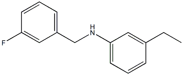 3-ethyl-N-[(3-fluorophenyl)methyl]aniline Structure