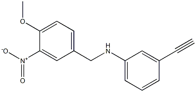 3-ethynyl-N-[(4-methoxy-3-nitrophenyl)methyl]aniline Structure