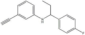 3-ethynyl-N-[1-(4-fluorophenyl)propyl]aniline 구조식 이미지