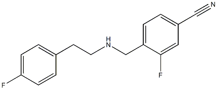 3-fluoro-4-({[2-(4-fluorophenyl)ethyl]amino}methyl)benzonitrile 구조식 이미지