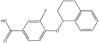 3-fluoro-4-(1,2,3,4-tetrahydronaphthalen-1-yloxy)benzoic acid Structure