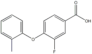 3-fluoro-4-(2-methylphenoxy)benzoic acid Structure