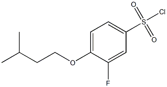 3-fluoro-4-(3-methylbutoxy)benzene-1-sulfonyl chloride Structure