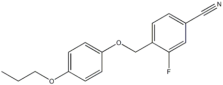 3-fluoro-4-(4-propoxyphenoxymethyl)benzonitrile 구조식 이미지