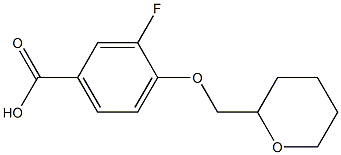 3-fluoro-4-(oxan-2-ylmethoxy)benzoic acid Structure