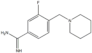 3-fluoro-4-(piperidin-1-ylmethyl)benzenecarboximidamide 구조식 이미지