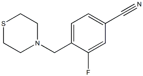 3-fluoro-4-(thiomorpholin-4-ylmethyl)benzonitrile 구조식 이미지