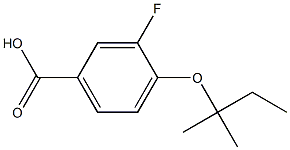 3-fluoro-4-[(2-methylbutan-2-yl)oxy]benzoic acid Structure