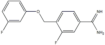 3-fluoro-4-[(3-fluorophenoxy)methyl]benzenecarboximidamide 구조식 이미지