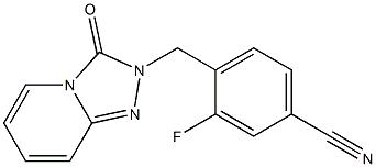 3-fluoro-4-[(3-oxo[1,2,4]triazolo[4,3-a]pyridin-2(3H)-yl)methyl]benzonitrile Structure