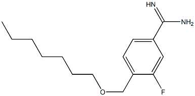 3-fluoro-4-[(heptyloxy)methyl]benzene-1-carboximidamide Structure
