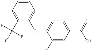 3-fluoro-4-[2-(trifluoromethyl)phenoxy]benzoic acid 구조식 이미지