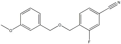 3-fluoro-4-{[(3-methoxybenzyl)oxy]methyl}benzonitrile 구조식 이미지