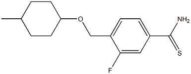 3-fluoro-4-{[(4-methylcyclohexyl)oxy]methyl}benzene-1-carbothioamide 구조식 이미지