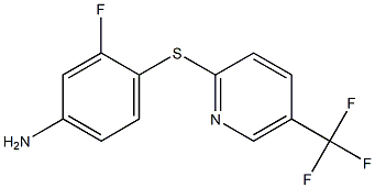 3-fluoro-4-{[5-(trifluoromethyl)pyridin-2-yl]sulfanyl}aniline Structure