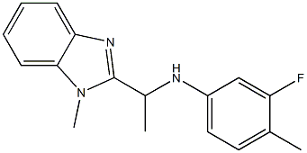 3-fluoro-4-methyl-N-[1-(1-methyl-1H-1,3-benzodiazol-2-yl)ethyl]aniline Structure