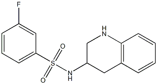 3-fluoro-N-(1,2,3,4-tetrahydroquinolin-3-yl)benzene-1-sulfonamide Structure