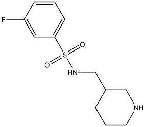 3-fluoro-N-(piperidin-3-ylmethyl)benzene-1-sulfonamide 구조식 이미지