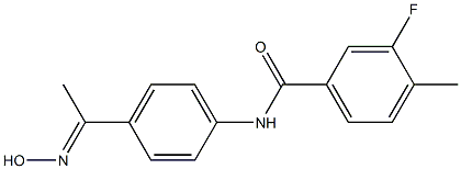 3-fluoro-N-{4-[1-(hydroxyimino)ethyl]phenyl}-4-methylbenzamide Structure