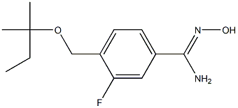 3-fluoro-N'-hydroxy-4-{[(2-methylbutan-2-yl)oxy]methyl}benzene-1-carboximidamide Structure