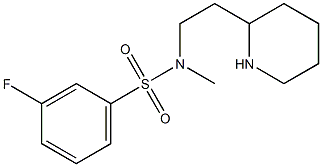 3-fluoro-N-methyl-N-[2-(piperidin-2-yl)ethyl]benzene-1-sulfonamide Structure