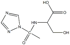 3-hydroxy-2-[1-(1H-1,2,4-triazol-1-yl)acetamido]propanoic acid Structure