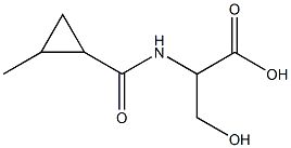 3-hydroxy-2-{[(2-methylcyclopropyl)carbonyl]amino}propanoic acid 구조식 이미지