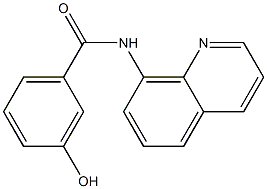 3-hydroxy-N-(quinolin-8-yl)benzamide 구조식 이미지