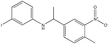 3-iodo-N-[1-(4-methyl-3-nitrophenyl)ethyl]aniline 구조식 이미지