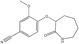 3-methoxy-4-[(2-oxoazepan-3-yl)oxy]benzonitrile Structure