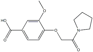 3-methoxy-4-[2-oxo-2-(pyrrolidin-1-yl)ethoxy]benzoic acid 구조식 이미지