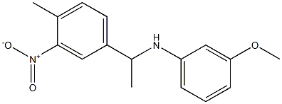 3-methoxy-N-[1-(4-methyl-3-nitrophenyl)ethyl]aniline 구조식 이미지