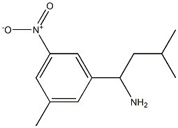 3-methyl-1-(3-methyl-5-nitrophenyl)butan-1-amine Structure
