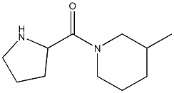 3-methyl-1-(pyrrolidin-2-ylcarbonyl)piperidine Structure