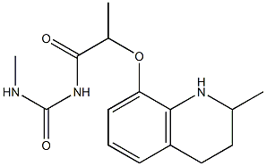 3-methyl-1-{2-[(2-methyl-1,2,3,4-tetrahydroquinolin-8-yl)oxy]propanoyl}urea 구조식 이미지