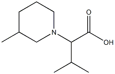3-methyl-2-(3-methylpiperidin-1-yl)butanoic acid Structure