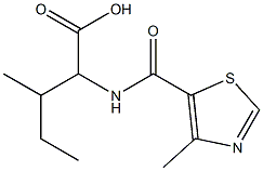 3-methyl-2-[(4-methyl-1,3-thiazol-5-yl)formamido]pentanoic acid 구조식 이미지