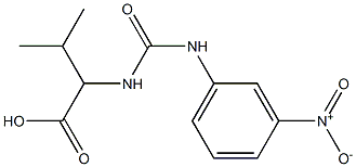 3-methyl-2-{[(3-nitrophenyl)carbamoyl]amino}butanoic acid 구조식 이미지