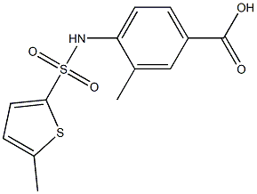 3-methyl-4-[(5-methylthiophene-2-)sulfonamido]benzoic acid 구조식 이미지