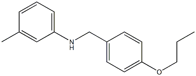 3-methyl-N-[(4-propoxyphenyl)methyl]aniline Structure