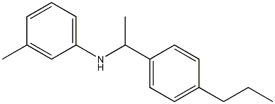 3-methyl-N-[1-(4-propylphenyl)ethyl]aniline Structure